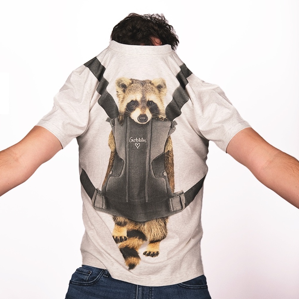 SOLD Cat Warehouse Raccoon tee, unisex fit, size large. Excellent condition